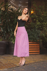 Falda Vichy Guinda