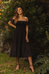 Vestido Broderie black