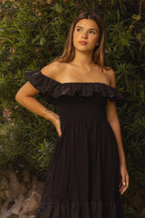 Vestido Broderie black