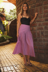 Falda Vichy Guinda