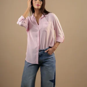 Blusa rosada de Lino